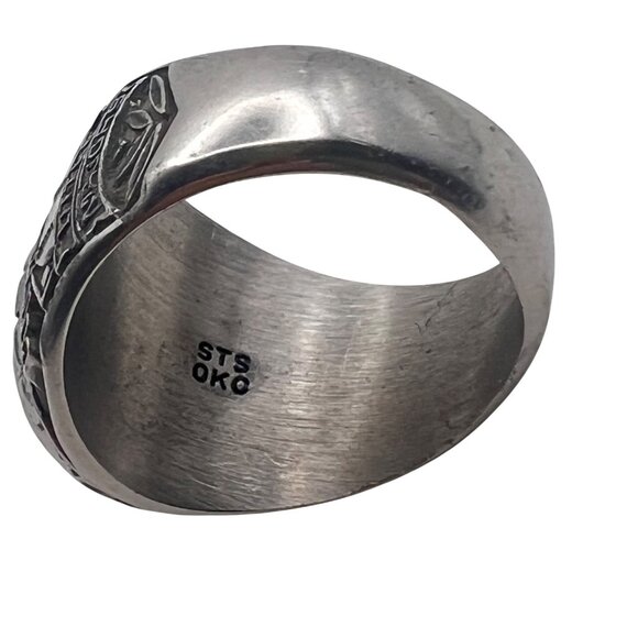 AYB Hall Of Fame Little Majors Cooperstown Ring Red Stone Silver Tone Sz 10 LOOK - Picture 8 of 13